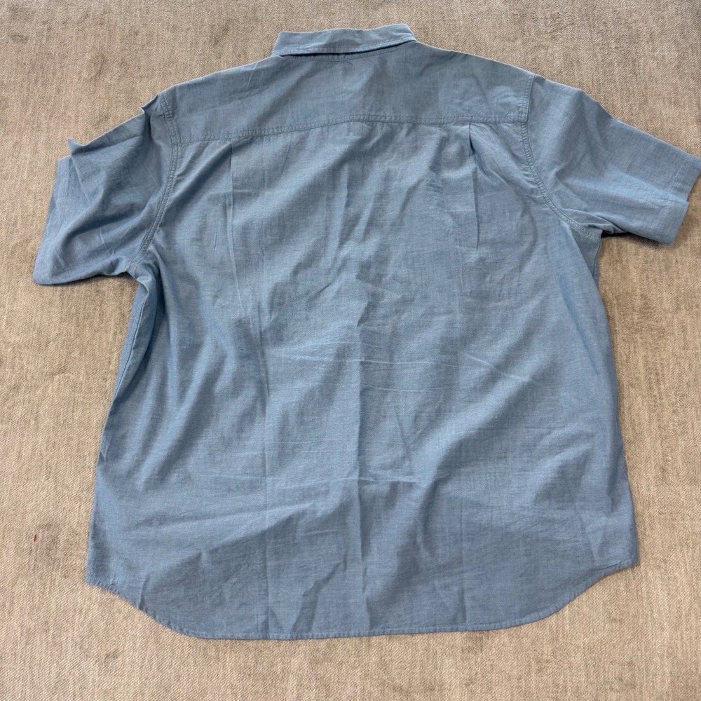 Carhartt Mens‎ 2XL Relaxed Fit Short Sleeve Chambray Button Down Shirt S200 CBL